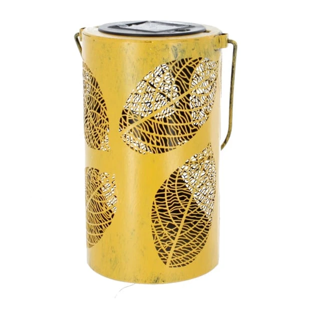 Solar Laterne Blätter - Aus Metall - Ca. 12 X 12 X 19 Cm 3 Solar Laterne Blätter - Aus Metall - Ca. 12 X 12 X 19 Cm