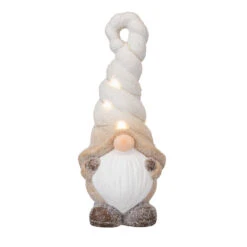 LED-Wichtel - Aus Magnesia - Ca. 14,5 X 12,5 X 32,5 Cm - 1 Stück