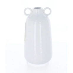 Vase Bauchig Weiß - Ca. 10 X 10 X 19,5 Cm