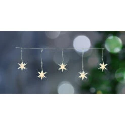 Lichterkette Sterne - Mit 6 LED - Ca. 12 X 150 Cm -Wohndeko 238955 4016096438036 micaliving led lichterkette 01