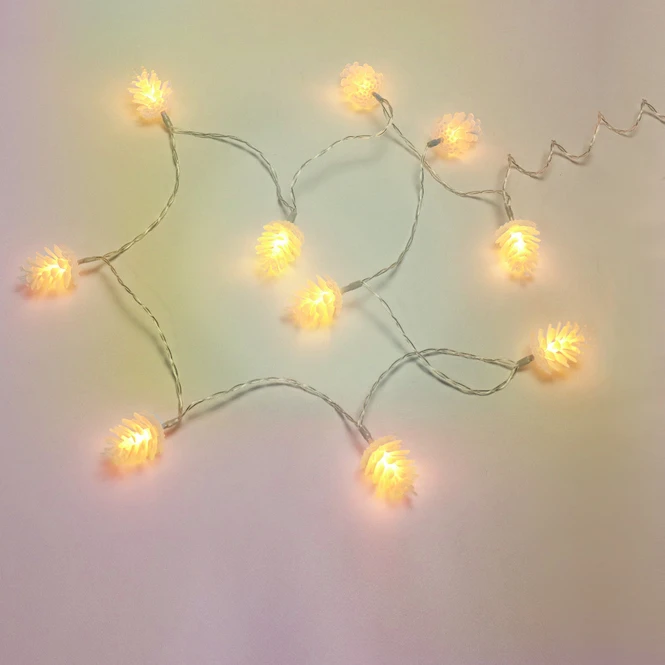 Lichterkette Zapfen - Mit 10 LED - Ca. 165 Cm 4 Lichterkette Zapfen - Mit 10 LED - Ca. 165 Cm – Bild 2