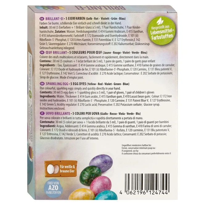 Eierfarben - Brillant-Ei - Schillernder Glanz - 5 Farben 3 Eierfarben - Brillant-Ei - Schillernder Glanz - 5 Farben