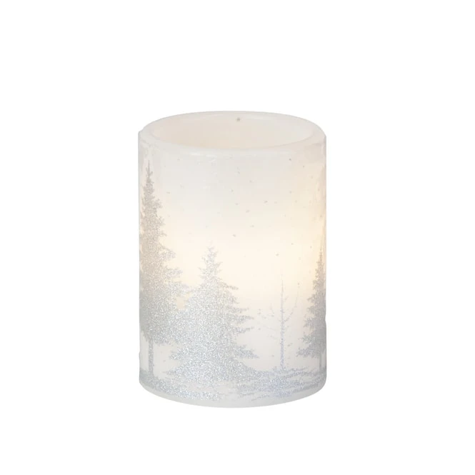 LED Kerze - Bäume Weiß/silber - Ca. 7,5 X 10 Cm 3 LED Kerze - Bäume Weiß/silber - Ca. 7,5 X 10 Cm