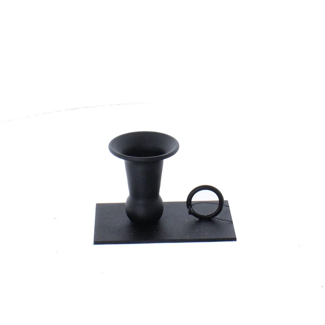 Kerzenhalter Schwarz - Aus Metall - Ca. 11 X 6,5 X 7 Cm 3 Kerzenhalter Schwarz - Aus Metall - Ca. 11 X 6,5 X 7 Cm