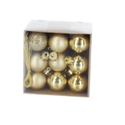 Christbaumkugeln Gold - Bruchsicher - ø Ca. 3 Cm - 18 Stück