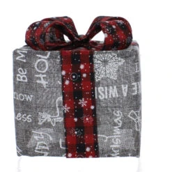 Geschenkbox Braun/rot Mit LED - Ca. 15 Cm