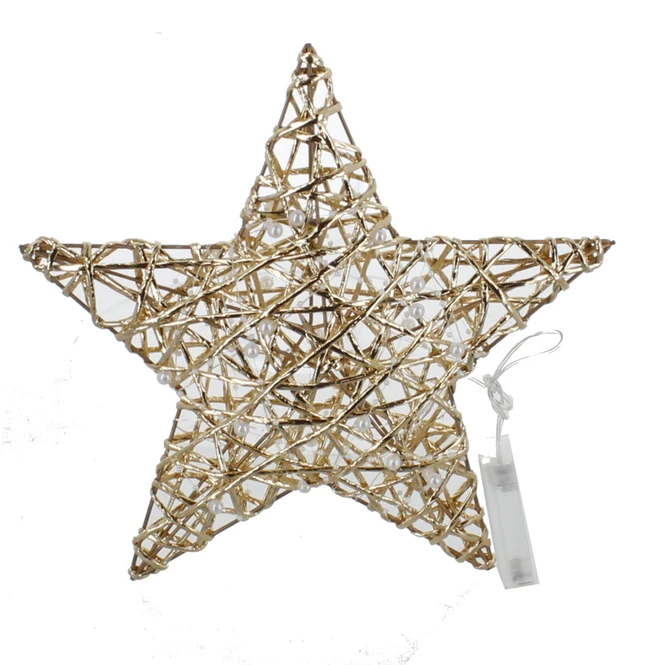 Stern Gold Mit LED - Ca. 30 Cm 3 Stern Gold Mit LED - Ca. 30 Cm