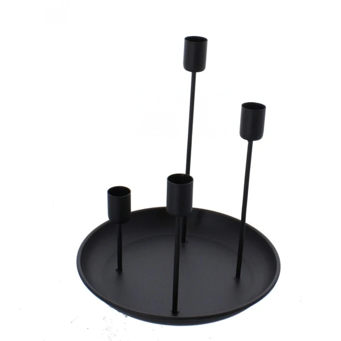 Adventskerzenhalter - Schwarz - Ca. 21,5 X 26,5 Cm 3 Adventskerzenhalter - Schwarz - Ca. 21,5 X 26,5 Cm