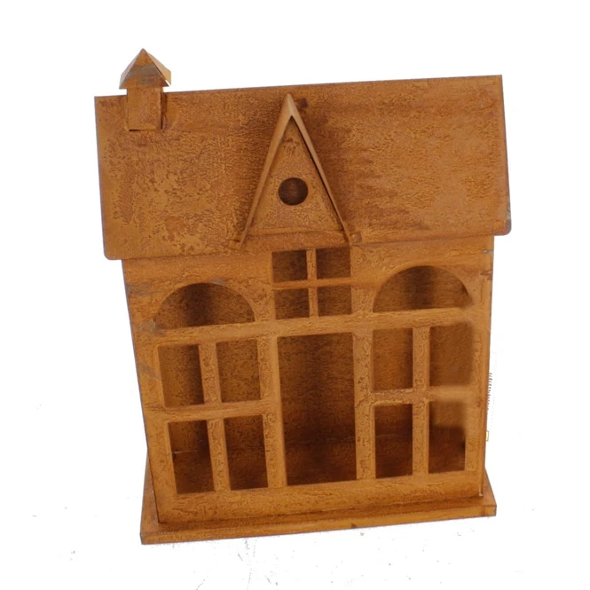 Laterne - Haus - Rostoptik - Ca. 25 X 12,5 X 35 Cm 3 Laterne - Haus - Rostoptik - Ca. 25 X 12,5 X 35 Cm