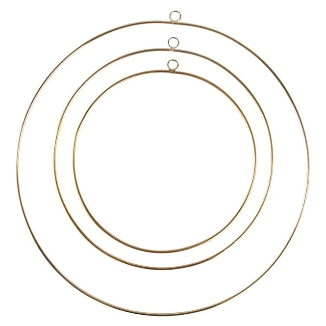 Dekohänger - Ringe - 3 Stück - Gold 5 Dekohänger - Ringe - 3 Stück - Gold – Bild 3