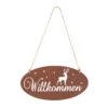 Dekohänger - Willkommen - Rostoptik - Aus Metall - Ca. 24,5 X 32 Cm -Wohndeko 239469 4016096440725 mica living dekohaenger willkommen 01