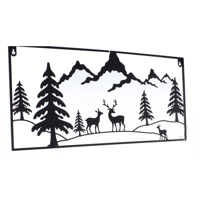 Wandbild - Hirsche Im Wald - Ca. 60 X 0,5 X 30 Cm 3 Wandbild - Hirsche Im Wald - Ca. 60 X 0,5 X 30 Cm