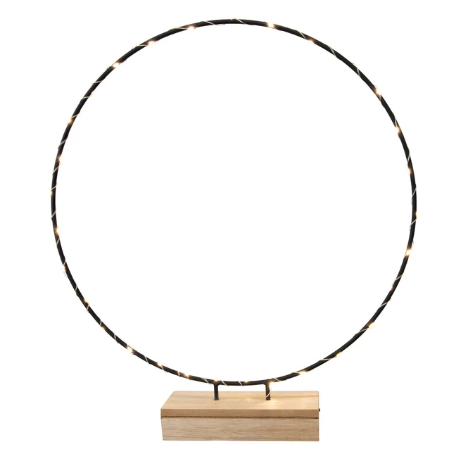 Lichterkreis - Standdeko - Mit LED - Metall Und Holz - Ca. 40 X 6 X 45,5 Cm 3 Lichterkreis - Standdeko - Mit LED - Metall Und Holz - Ca. 40 X 6 X 45,5 Cm