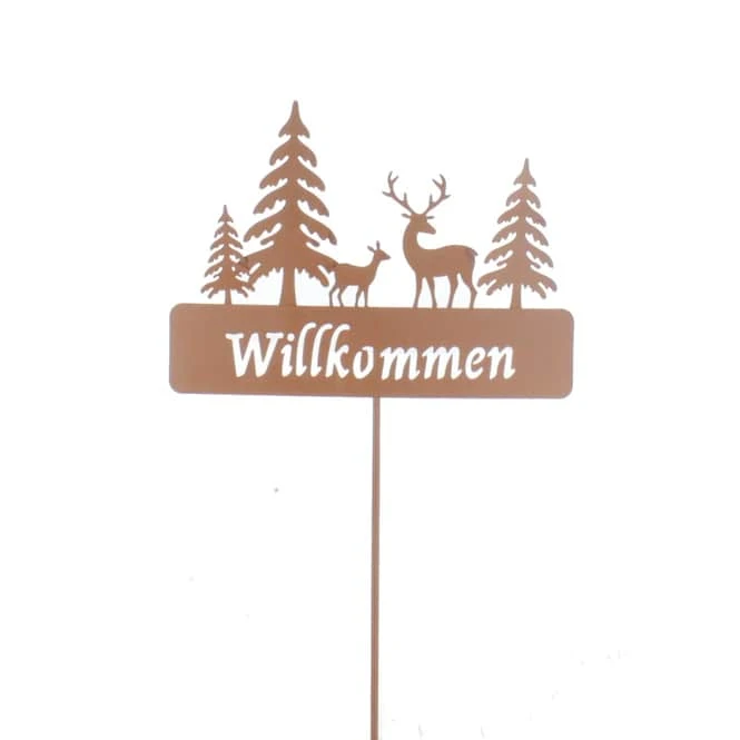 Pflanzenstecker - Willkommen - Ca. 30 X 109,5 Cm 3 Pflanzenstecker - Willkommen - Ca. 30 X 109,5 Cm