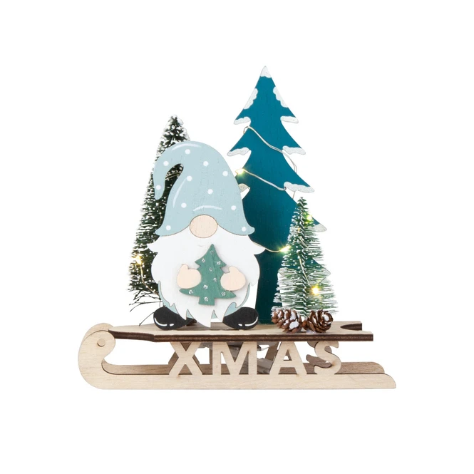 Wichtel Auf Schlitten Mit LED - Ca. 18 X 7 X 18,5 Cm - 1 Stück 4 Wichtel Auf Schlitten Mit LED - Ca. 18 X 7 X 18,5 Cm - 1 Stück – Bild 2