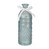 Glasvase - Merry Christmas - Ca. 7 X 7 X 20,5 Cm -Wohndeko 239571 4016096441869 mica living vase flasche wabenmuster blau 01