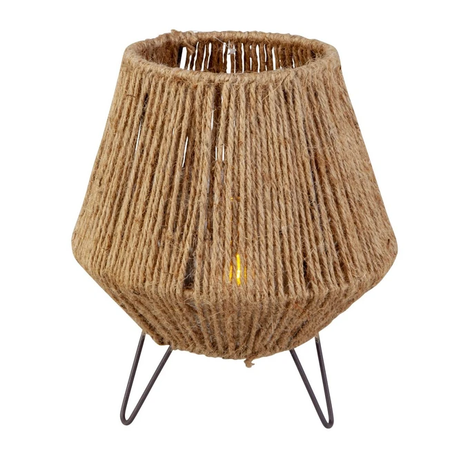 Windlicht - Braun/schwarz - Aus Jute Und Metall - Ca. 15x26 Cm 3 Windlicht - Braun/schwarz - Aus Jute Und Metall - Ca. 15x26 Cm