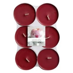 Maxi-Teelichter - Ø = Ca. 5,5 Cm - 6 Stück - Winterapfel