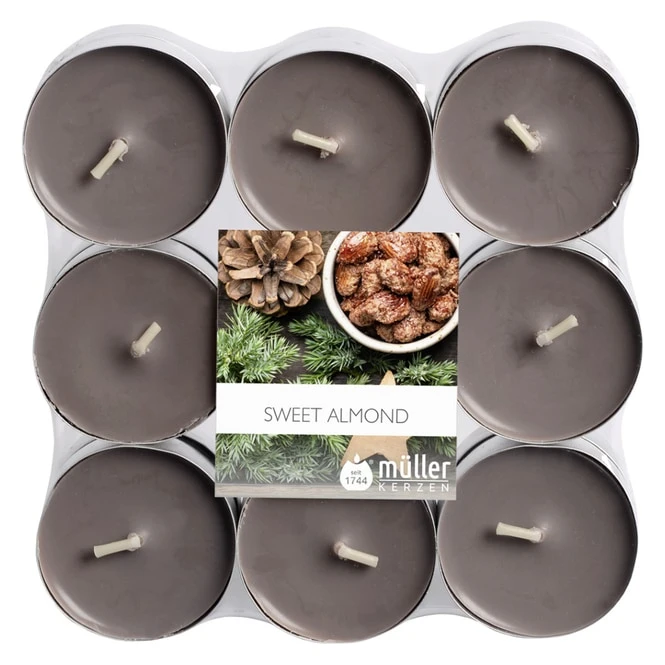 Teelichter - Ø = Ca. 4 Cm - 18 Stück - Wintermandel 3 Teelichter - Ø = Ca. 4 Cm - 18 Stück - Wintermandel