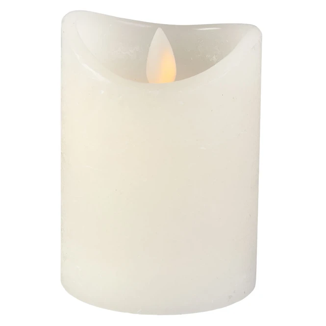 LED-Kerze - Aus Echtwachs - Ca. 7,5 X 10 Cm - Elfenbein 4 LED-Kerze - Aus Echtwachs - Ca. 7,5 X 10 Cm - Elfenbein – Bild 2