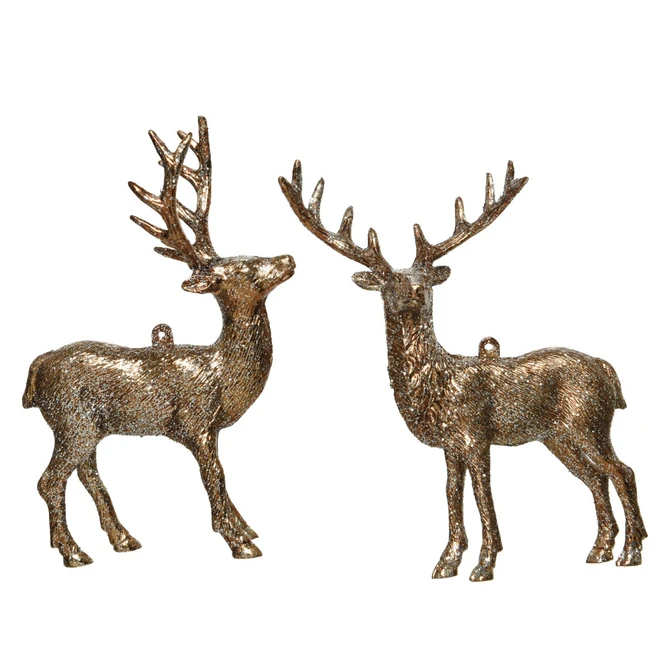 Dekohänger - Hirsch - Ca. 5 X 11 X 14 Cm - 1 Stück 3 Dekohänger - Hirsch - Ca. 5 X 11 X 14 Cm - 1 Stück