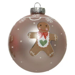 Christbaumkugel - Lebkuchenmännchen - Ø = Ca. 8 Cm - 1 Stück -Wohndeko 240730 3