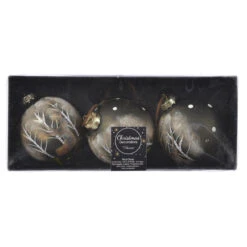 Christbaumkugeln - Hirsch - Ø = Ca. 8 Cm - 3 Stück - 1 Set -Wohndeko 240732 4