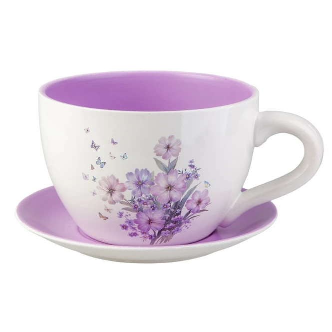 Pflanztasse - Blumen - Aus Keramik - Ca. 29 X 23 X 14,5 Cm 3 Pflanztasse - Blumen - Aus Keramik - Ca. 29 X 23 X 14,5 Cm