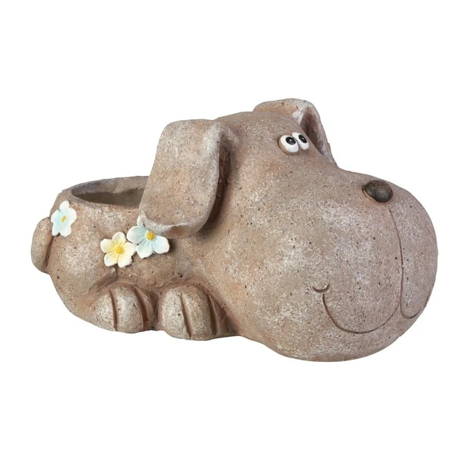 Pflanztopf Hund - Aus Magnesia - Ca. 34 X 21 X 17,5 Cm 4 Pflanztopf Hund - Aus Magnesia - Ca. 34 X 21 X 17,5 Cm – Bild 2
