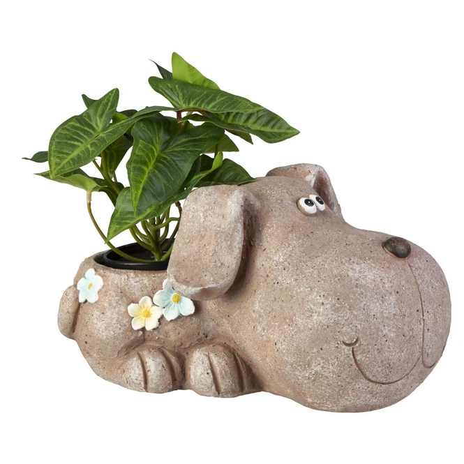 Pflanztopf Hund - Aus Magnesia - Ca. 34 X 21 X 17,5 Cm 3 Pflanztopf Hund - Aus Magnesia - Ca. 34 X 21 X 17,5 Cm