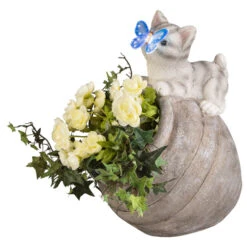 Pflanztopf - Krug Mit Solar LED - Aus Magnesia - Ca. 30 X 25,5 X 41 Cm 7 Pflanztopf - Krug Mit Solar LED - Aus Magnesia - Ca. 30 X 25,5 X 41 Cm -Wohndeko 243342 4016096447281 mica living pflanztopf krug mit solar led 04