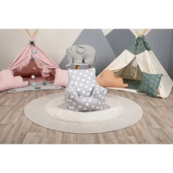 Kindersitzsack Sterne - Grau/weiß -Wohndeko 243431 4049491682117 knorrtoys kindersitzsack sterne 05