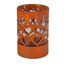 Windlicht - Herzen - Aus Metall - Ca. 10 X 15 Cm