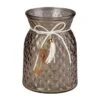 Vase Mit Dekoband - Aus Glas - Ca. 12 X 16 Cm 2 Vase Mit Dekoband - Aus Glas - Ca. 12 X 16 Cm -Wohndeko 243606 4016096448530 mica living vase flasche mit quaste beige 02