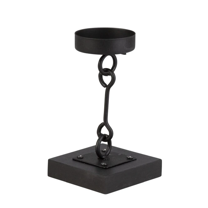 Kerzenständer - Schwarz - Aus Metall - Ca. 7 X 7 X 12 Cm 3 Kerzenständer - Schwarz - Aus Metall - Ca. 7 X 7 X 12 Cm