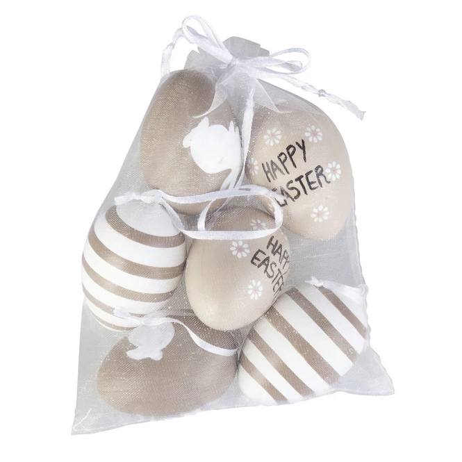 Dekohänger Ostereier - Happy Easter - Aus Kunststoff - Ca. 6 X 4 Cm - 6 Stück 5 Dekohänger Ostereier - Happy Easter - Aus Kunststoff - Ca. 6 X 4 Cm - 6 Stück – Bild 3