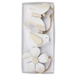 Dekohänger Frühling - Aus Holz - Ca. 8,5 X 6,5 X 1 Cm / Ca. 10 X 5 X 1 Cm - 3 Stück -Wohndeko 243696 4016096449353 mica living dekohaenger fruehling 01