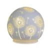 LED Kugel - Pusteblumen - Aus Glas - Ca. 12 X 11 Cm -Wohndeko 243758 4016096449780 MICA LIVING LED Kugel 01