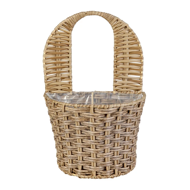 Hängepflanzkorb - Grau/braun - Aus Kunststoffrattan - Ca. 32 X 22 X 17/35 Cm 3 Hängepflanzkorb - Grau/braun - Aus Kunststoffrattan - Ca. 32 X 22 X 17/35 Cm