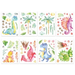 Wandtattoo - Dinosaurier - Set 5 -Wohndeko 247023 4251450925733 papierdrachen wandtattoo dinosaurier set 5 01