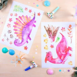 Wandtattoo - Dinosaurier - Set 5 -Wohndeko 247023 4251450925733 papierdrachen wandtattoo dinosaurier set 5 05