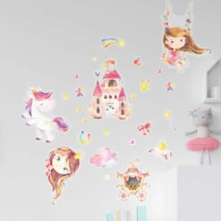 Wandtattoo - Einhorn - Set 2 -Wohndeko 247024 4251450927379 papierdrachen wandtattoo einhorn set 2 02