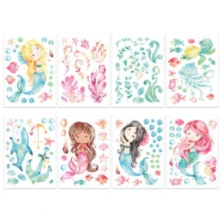 Wandtattoo - Meerjungfrau - Set 1 -Wohndeko 247025 4251450925719 papierdrachen wandtattoo meerjungfrau set 1 01