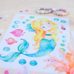 Wandtattoo - Meerjungfrau - Set 1 -Wohndeko 247025 4251450925719 papierdrachen wandtattoo meerjungfrau set 1 04