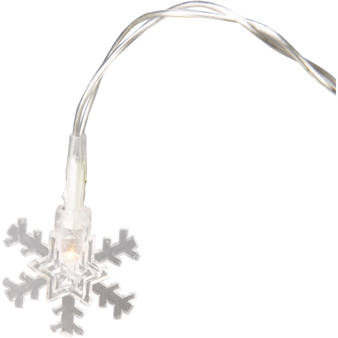 20er LED-Lichterkette - Schneeflocken - 220 Cm 4 20er LED-Lichterkette - Schneeflocken - 220 Cm – Bild 2