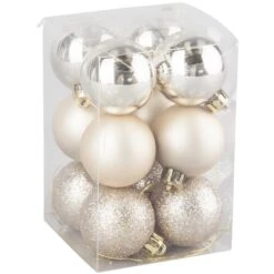Christbaumkugeln - Ø = Ca. 4 Cm - 12 Stück -Wohndeko 49