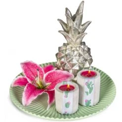 Kerzenhalter - Aus Zement - 6,5 X 6 Cm -Wohndeko alles1524