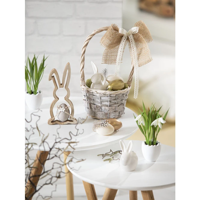 Dekohase - Aus Keramik - 8,5 X 7,5 X 11 Cm 3 Dekohase - Aus Keramik - 8,5 X 7,5 X 11 Cm