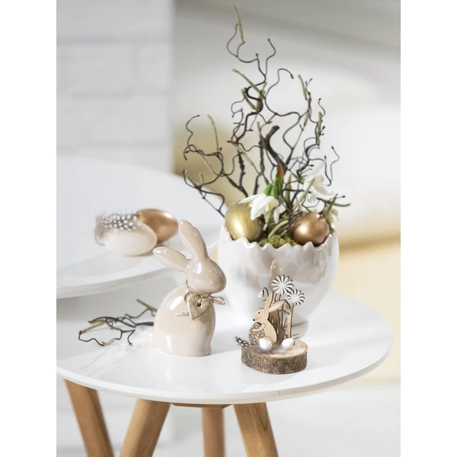 Pflanztopf - Aus Dolomit - Ø = 13 Cm - Weiß 4 Pflanztopf - Aus Dolomit - Ø = 13 Cm - Weiß – Bild 2