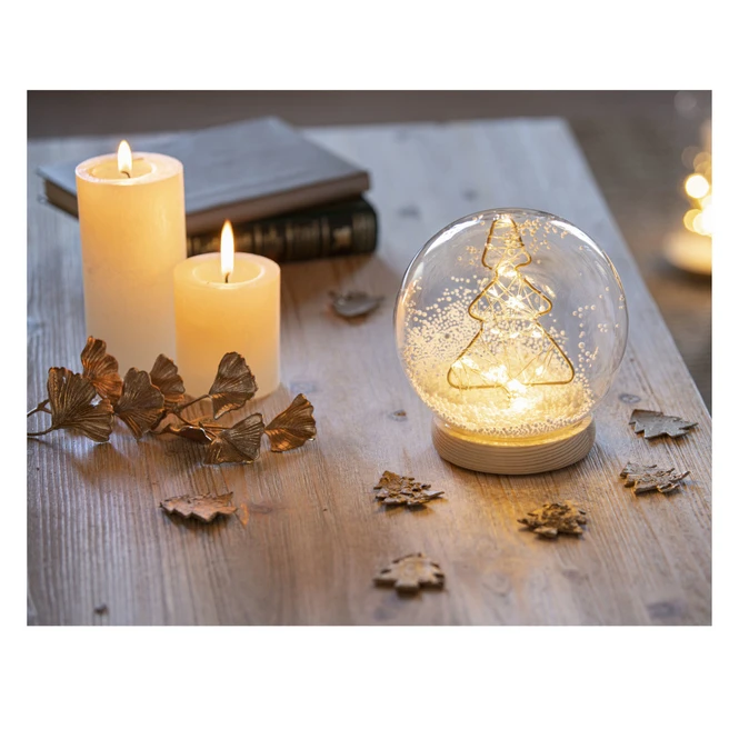 LED-Kugel - Baum - Aus Glas - Ø = Ca. 15 Cm 3 LED-Kugel - Baum - Aus Glas - Ø = Ca. 15 Cm